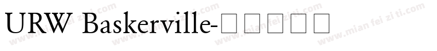 URW Baskerville字体转换